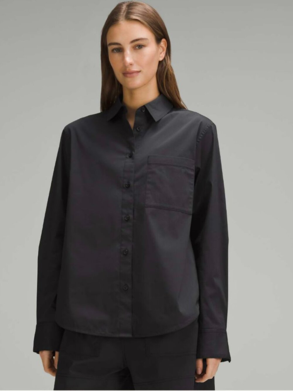 Lululemon Relaxed-Fit Cotton-Blend Poplin Button-Down Shirt
